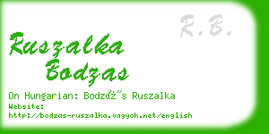 ruszalka bodzas business card